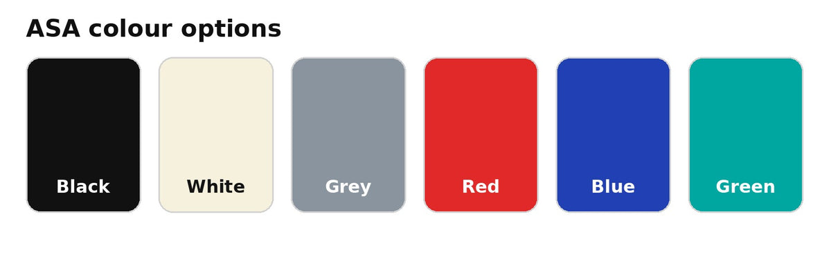 ASA colour options