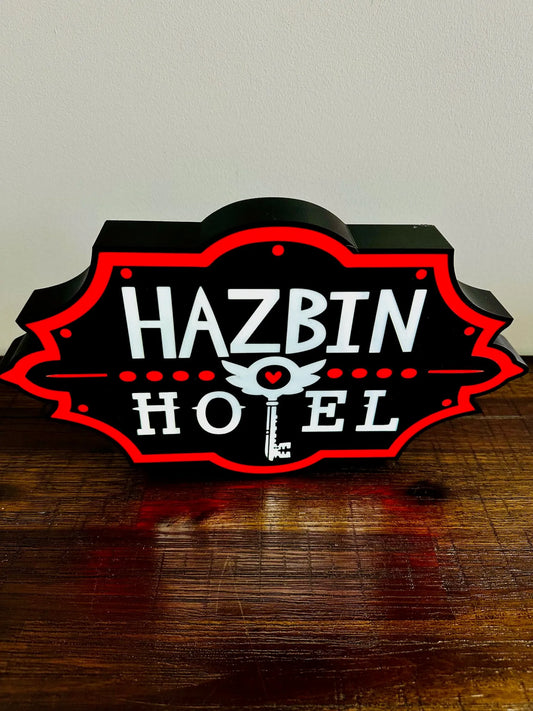 Hazbin Hotel: LED Light Box - Unique Wall Art - USB Powered - Michael's 3D World
