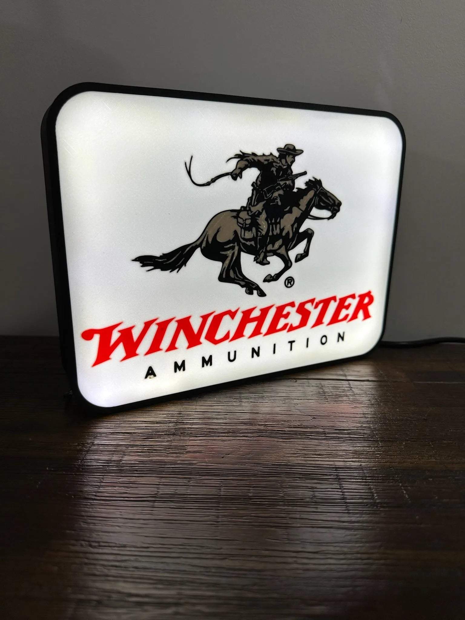 Light Up USB Powered Winchester Ammunition - Logo Wall Art - Michael's 3D World