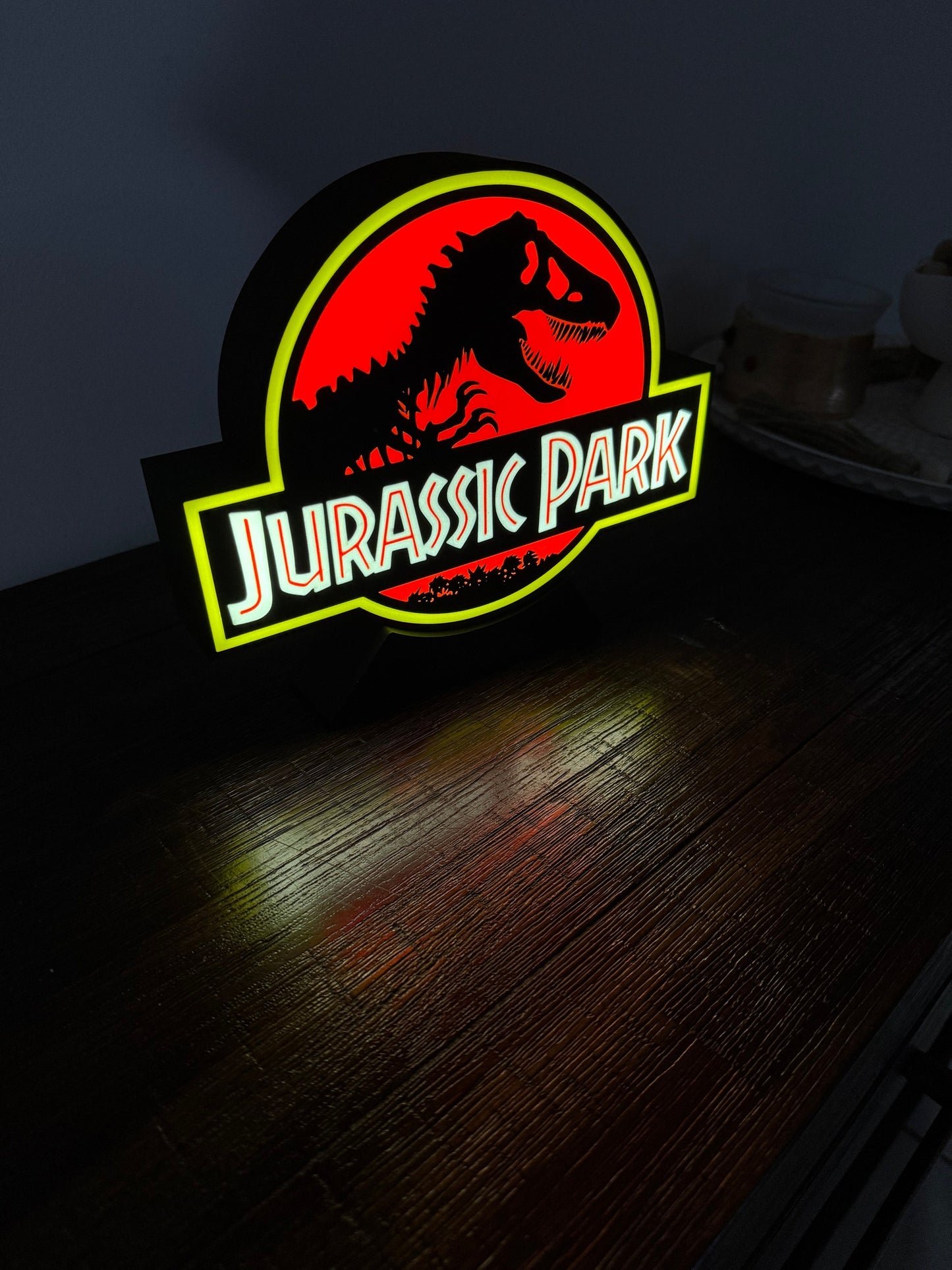 Jurassic Park - Unique Light Up Wall Art/Logo