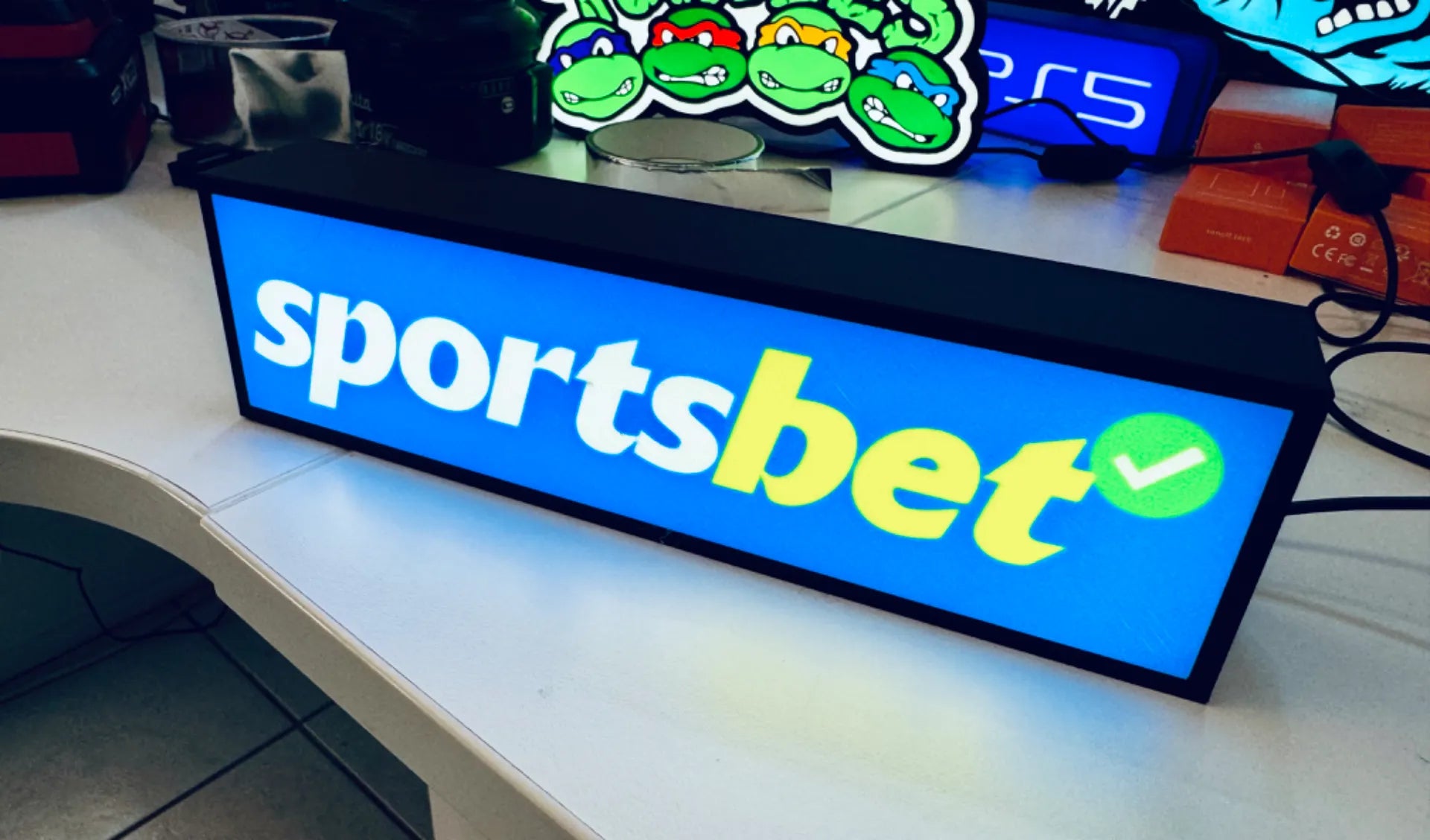 SportsBet Logo - LED Light up Wall Sign / Wall Art