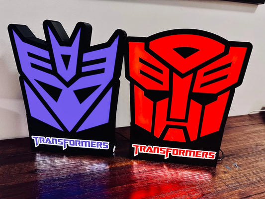 Transformers: Decepticon and Autobots Logos - Light up signs!