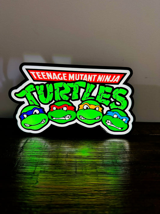 TMNT - Teenage Mutant Ninja Turtles - With Faces - Night Light / Light Box / Light Up Wall Art
