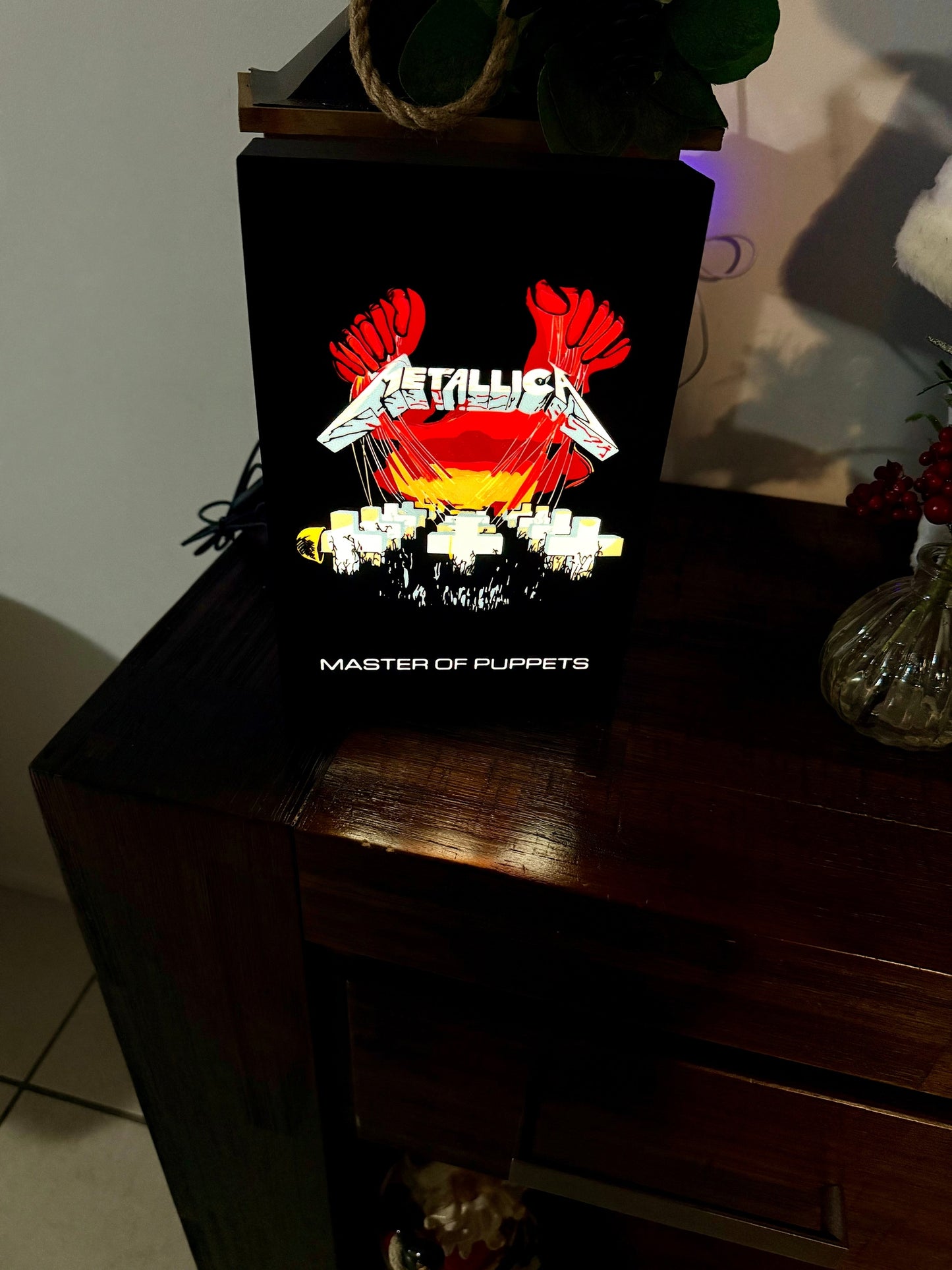 Metallica - Master Of Puppets - LED Light Up Wall Art