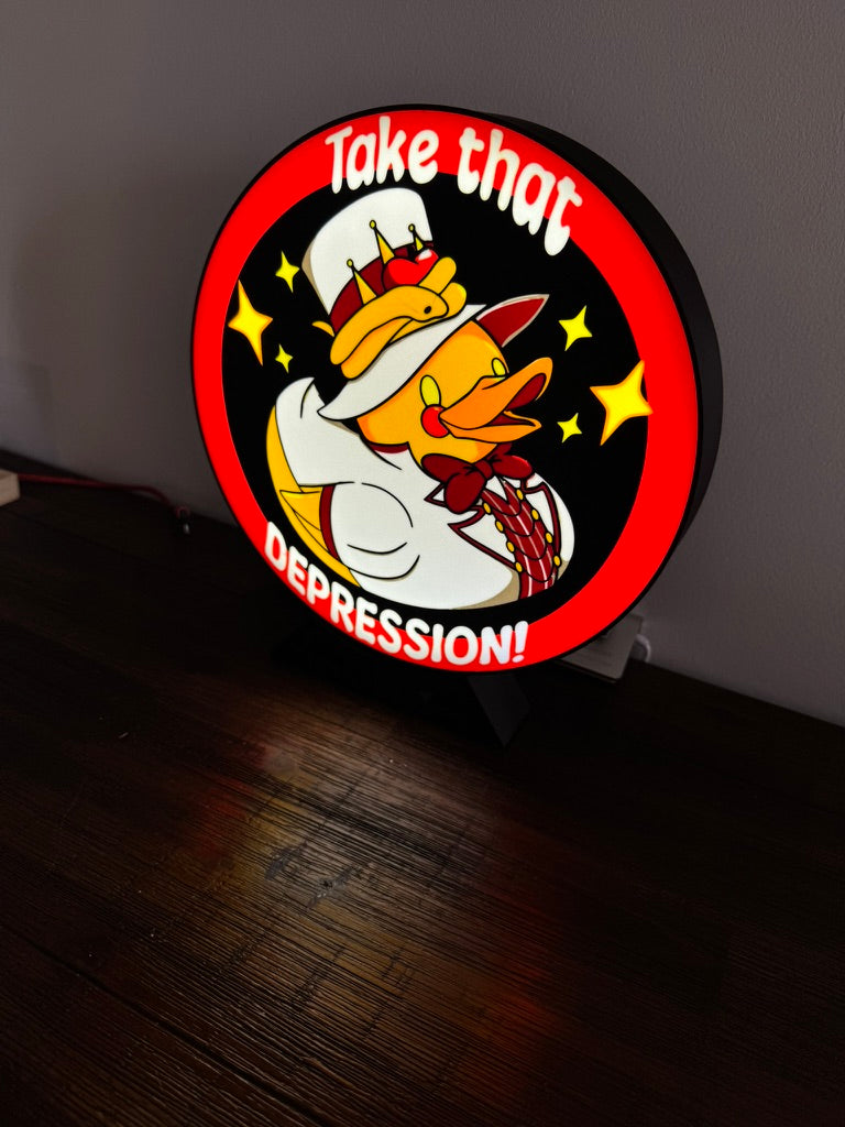 Hazbin Hotel: Take That Depression Duck - LED Light Up Wall Art