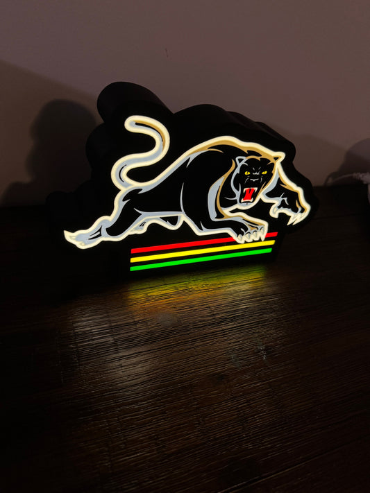 Penrith Panthers NRL Team Logo - Light Box / Night Light