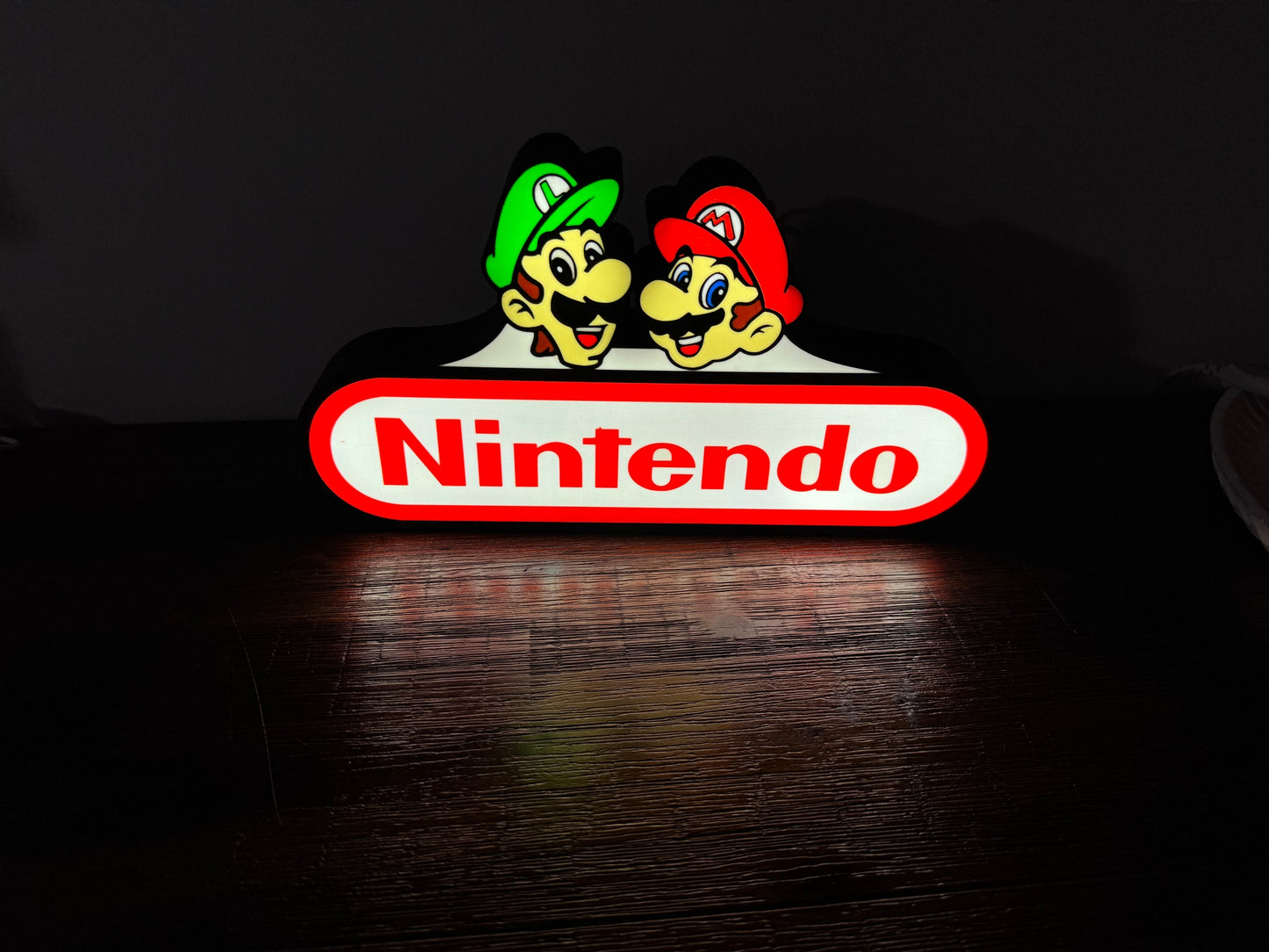 Mario & Luigi Nintendo Logo LED Display - The Ultimate Gaming Duo! 🍄