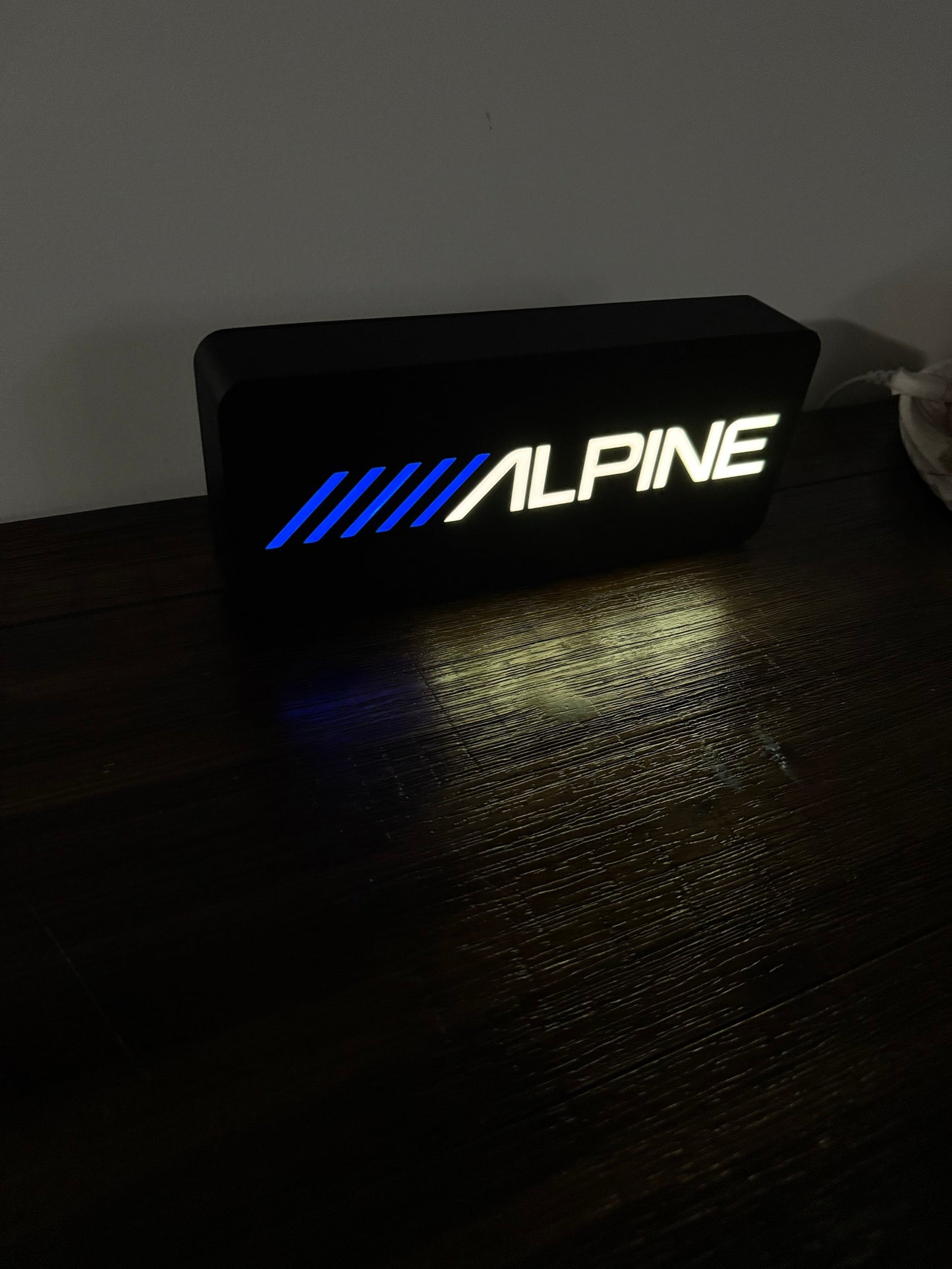 Alpine Audio Systems Blue Logo - Light Up Artwork / Illuminated Wall Art / LED Display Sign