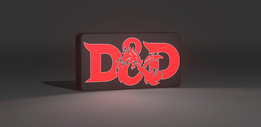 Dungeons & Dragons - LED Light up Sign / Wall Art