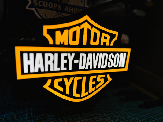 Harley-Davidson Motor Cycles Logo - LED Light up sign - USB Powered