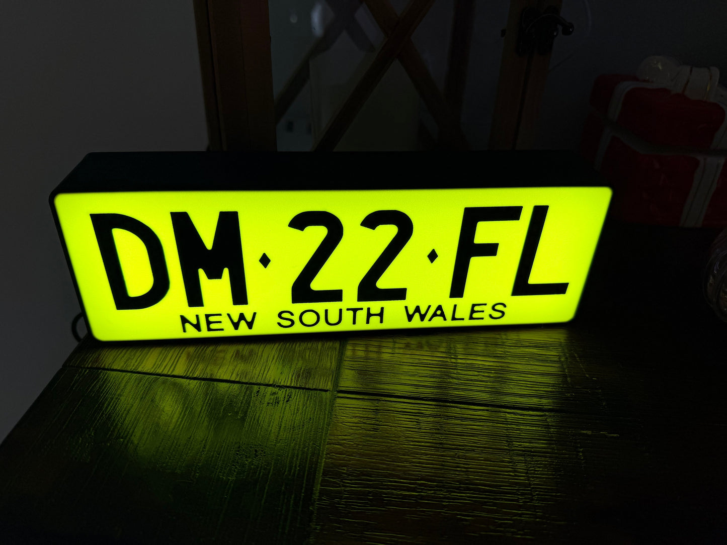 Custom Number / License Plate - LED Light up sign / Wall Art - Your Unique Car Registration!