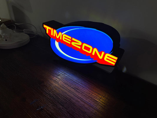 Timezone - LED Light up artwork / Illuminated Wall Art / Sign