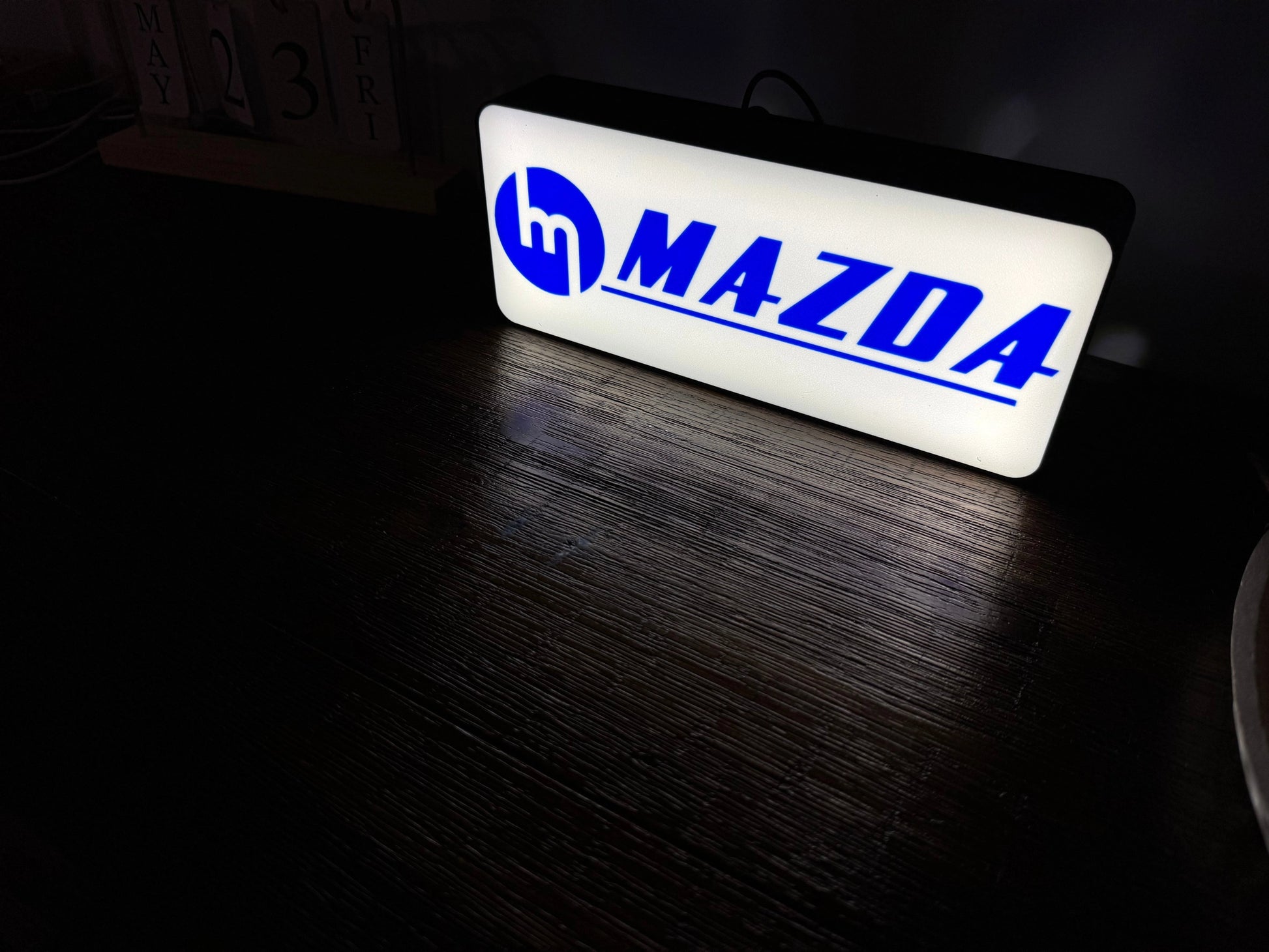 Mazda - Blue Shifter Logo - Light Up Artwork / Wall Art / Sign