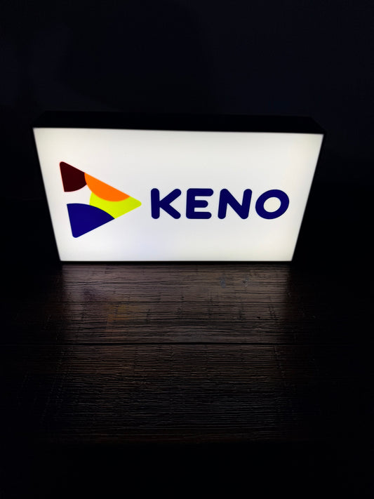 KENO Logo - LED Light up Wall Sign / Wall Art