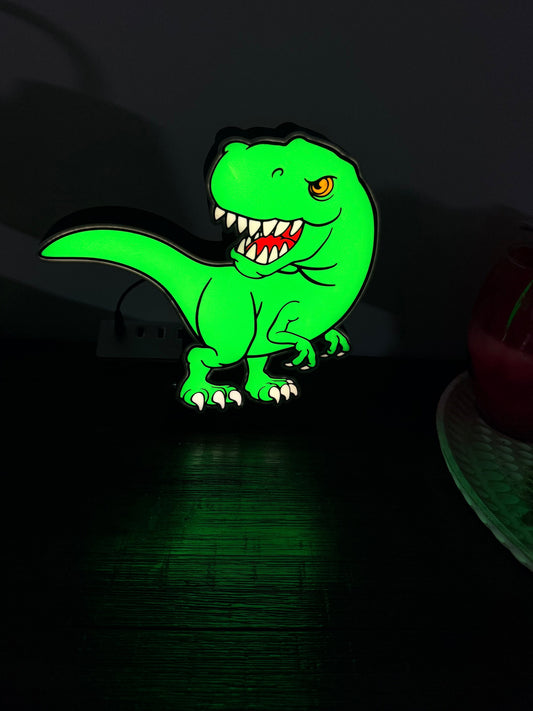 T-Rex Dinosaur Light Up Wall Decoration/LED night light - USB Powered!