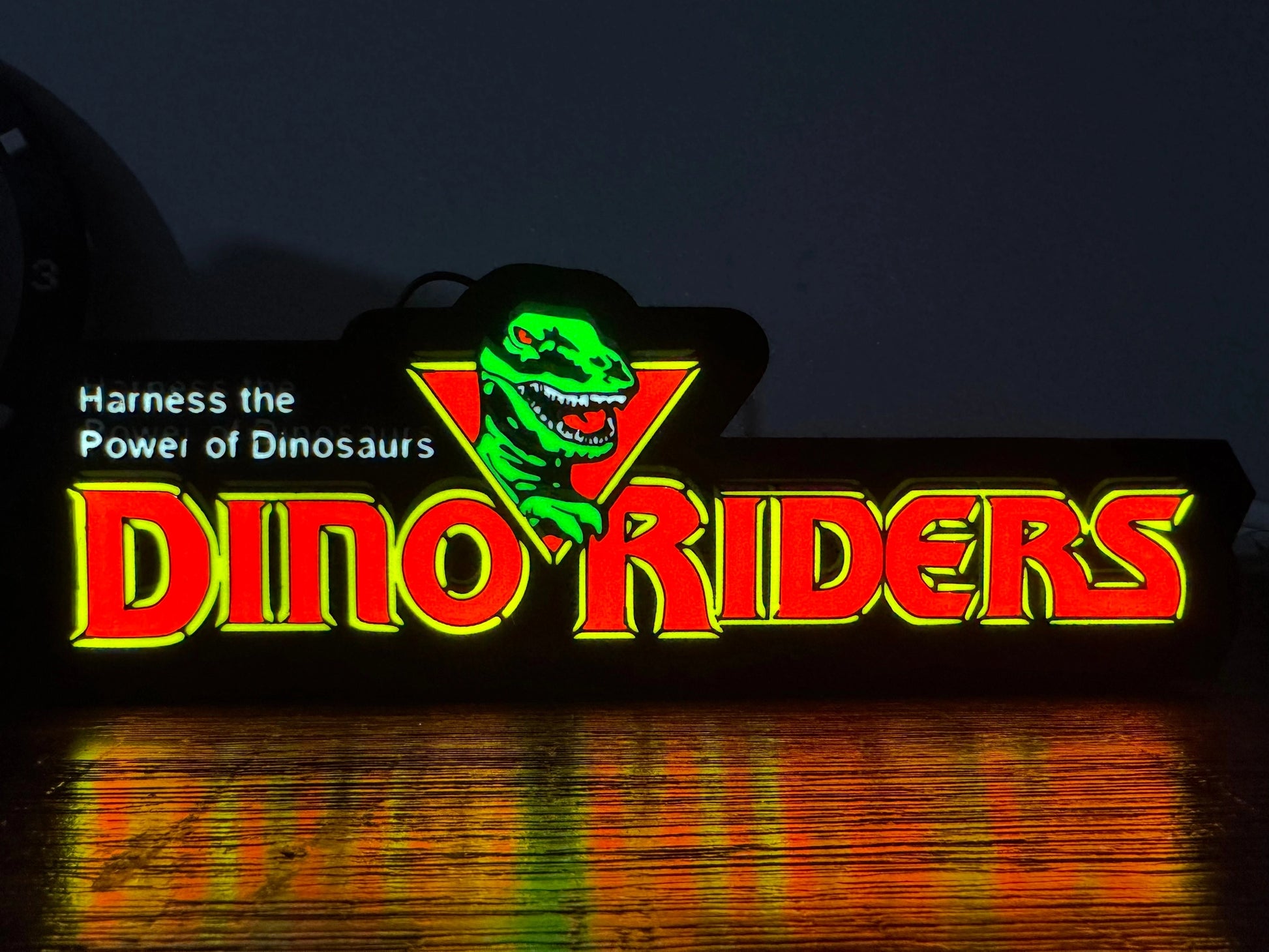 Dino-Riders - LED Light up sign - USB Powered Lamp