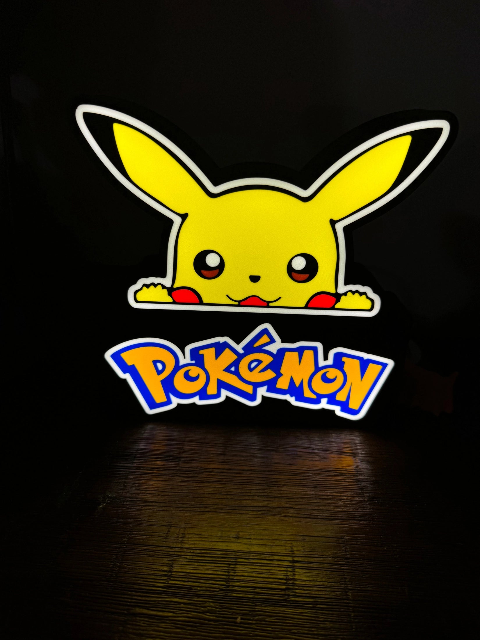 Pikachu Pokemon LED Light Up Sign - Unique Wall Art - USB Powered