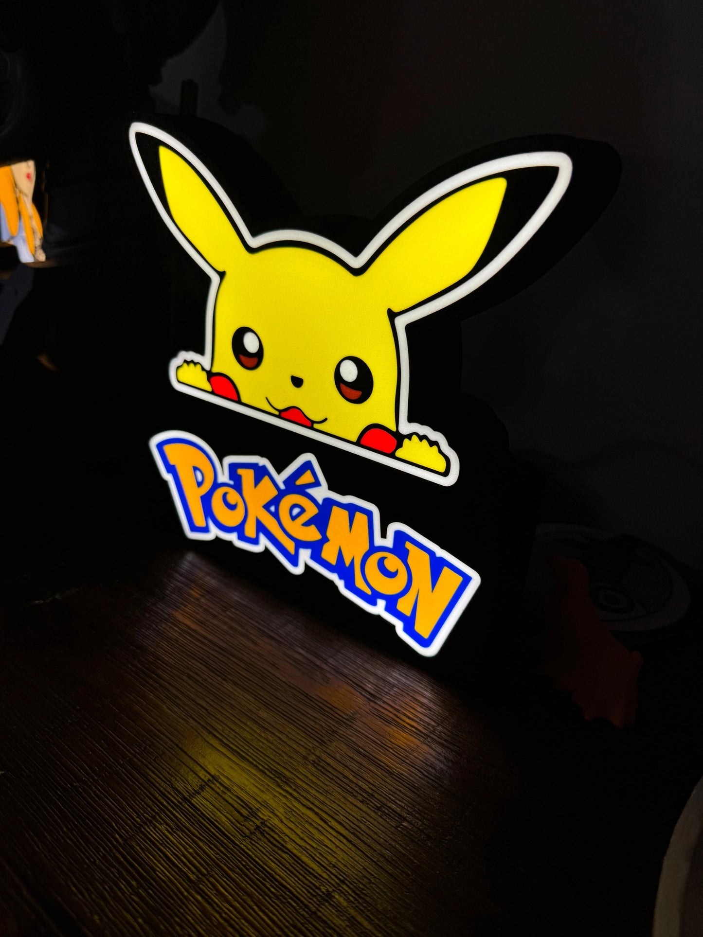 Pikachu Pokemon LED Light Up Sign - Unique Wall Art - USB Powered