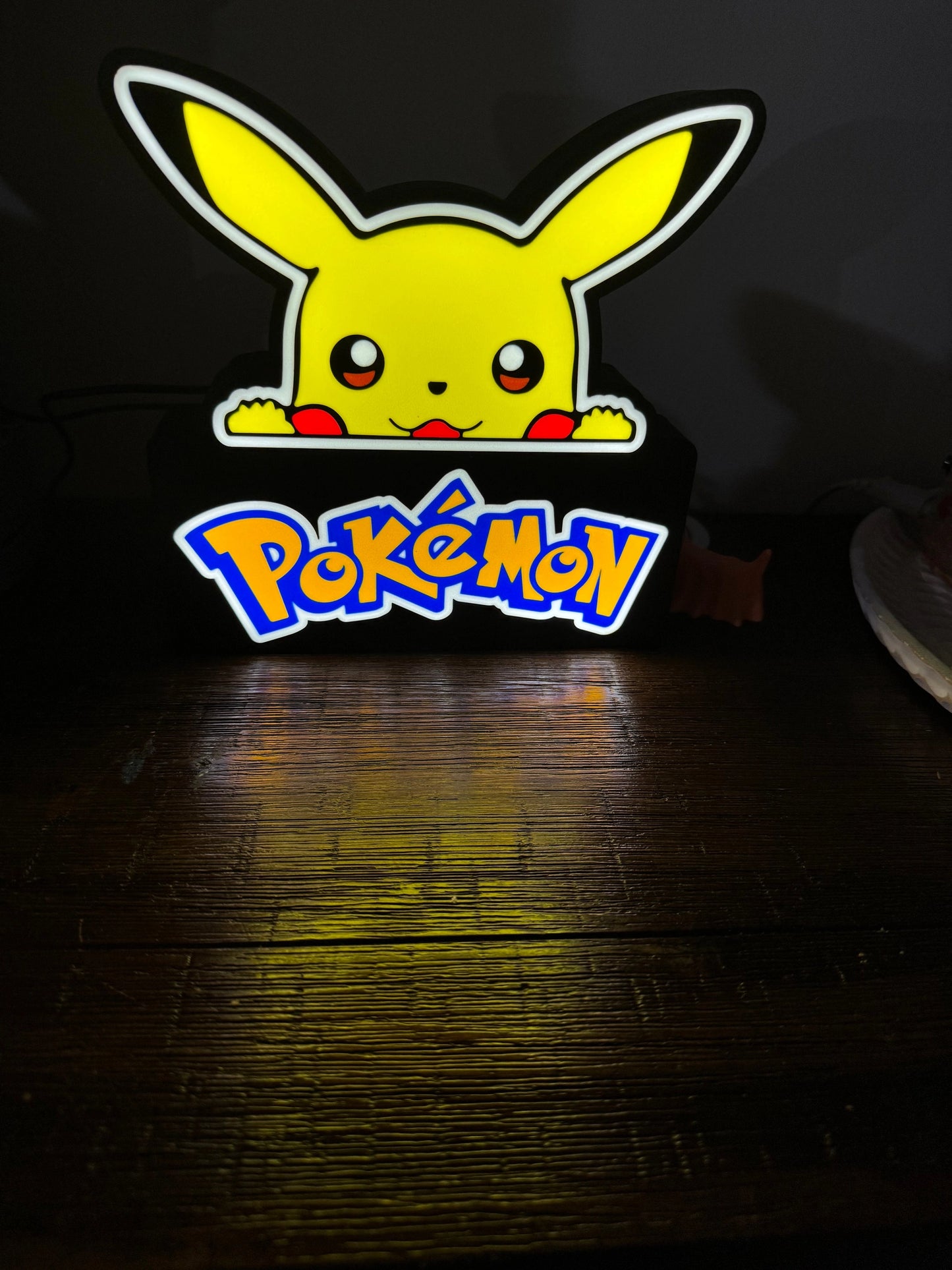 Pikachu Pokemon LED Light Up Sign - Unique Wall Art - USB Powered