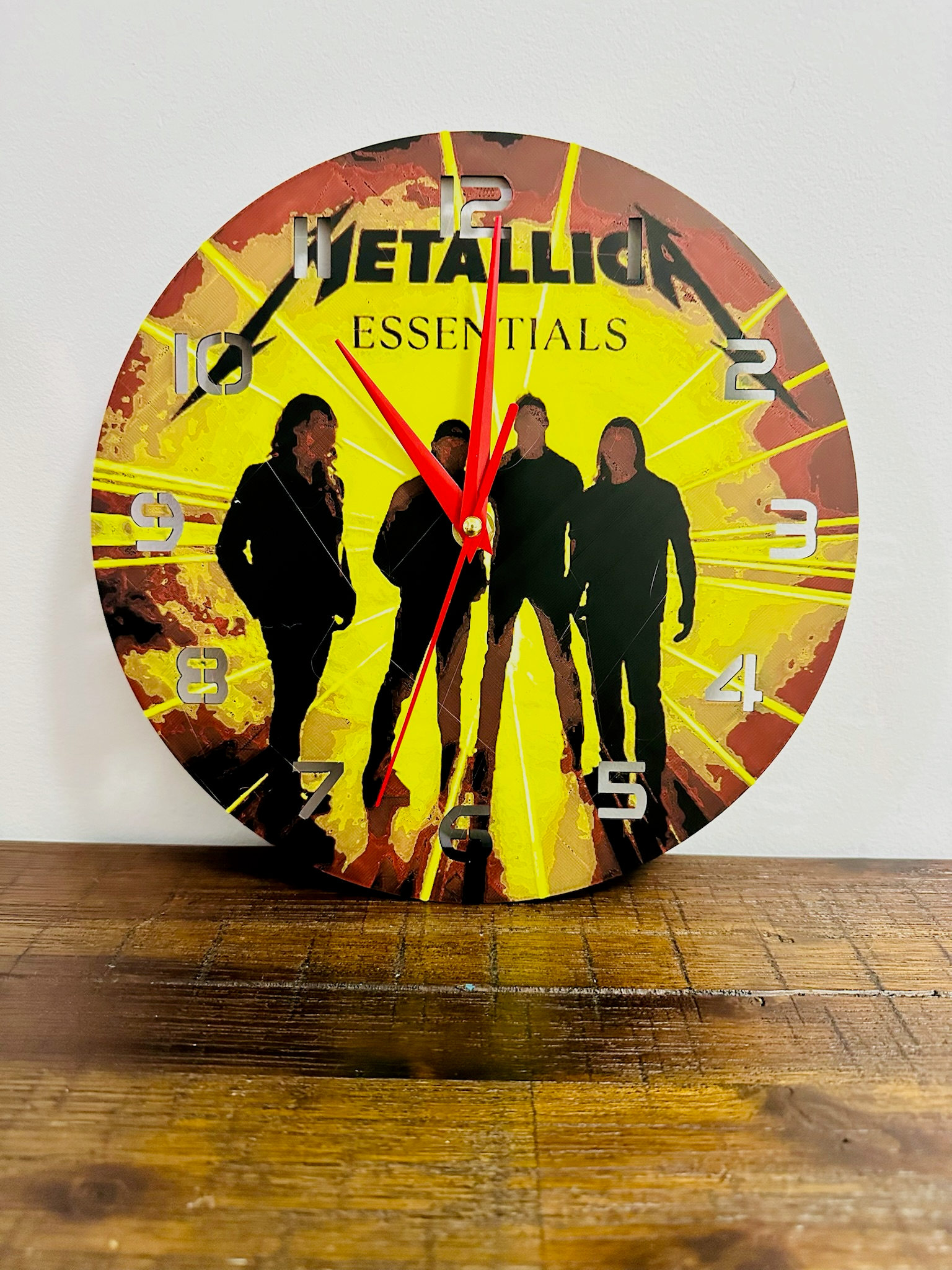 Rock Around the Clock! Metallica Clock - Silent Mechanism and easy to hang