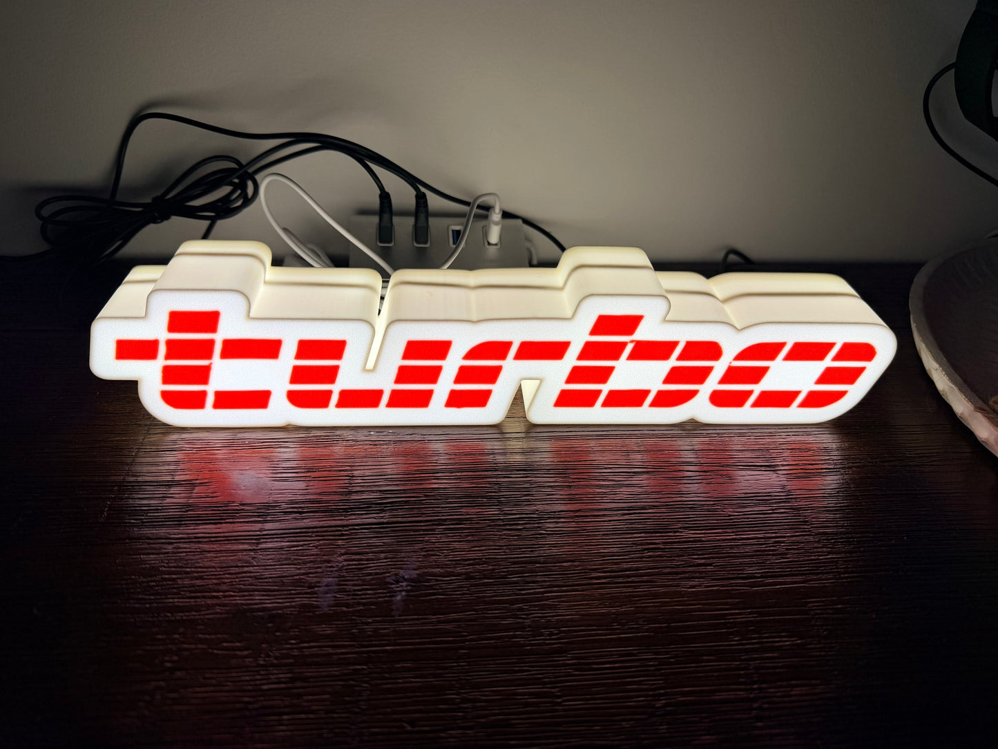 Holden VL Turbo Badge Logo - LED Light up artwork / Illuminated Wall Art / LED Sign Calais Turbo