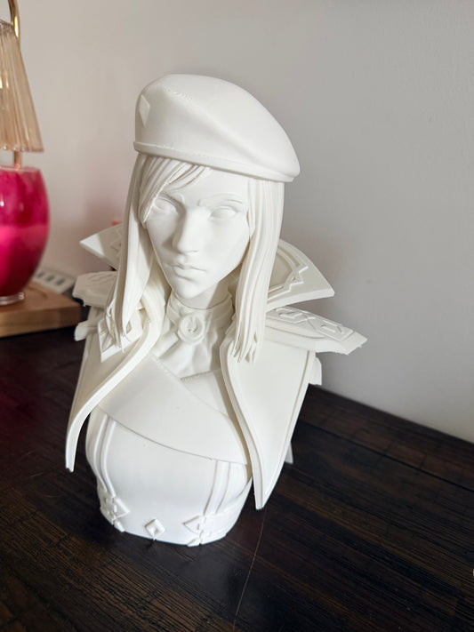 Arcane: Commander Caitlyn Bust Statue - 24cm Tall, Matte Finish