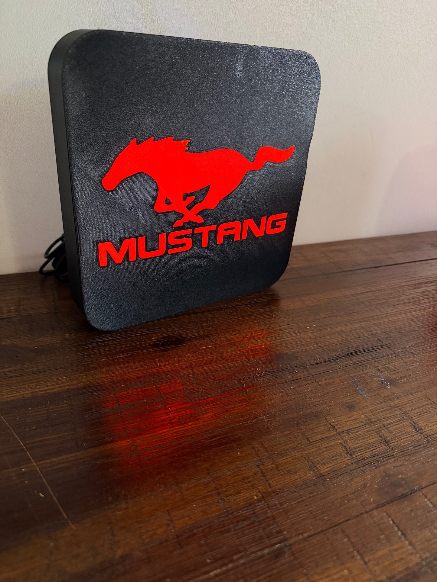 Mustang Logo - LED Light up sign - USB Powered