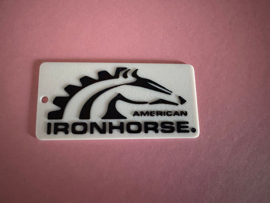 American IronHorse Black & White Logo - Keychain