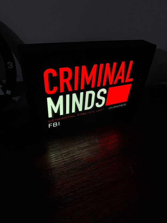 Criminal Minds - LED Light Up Sign - USB Powered
