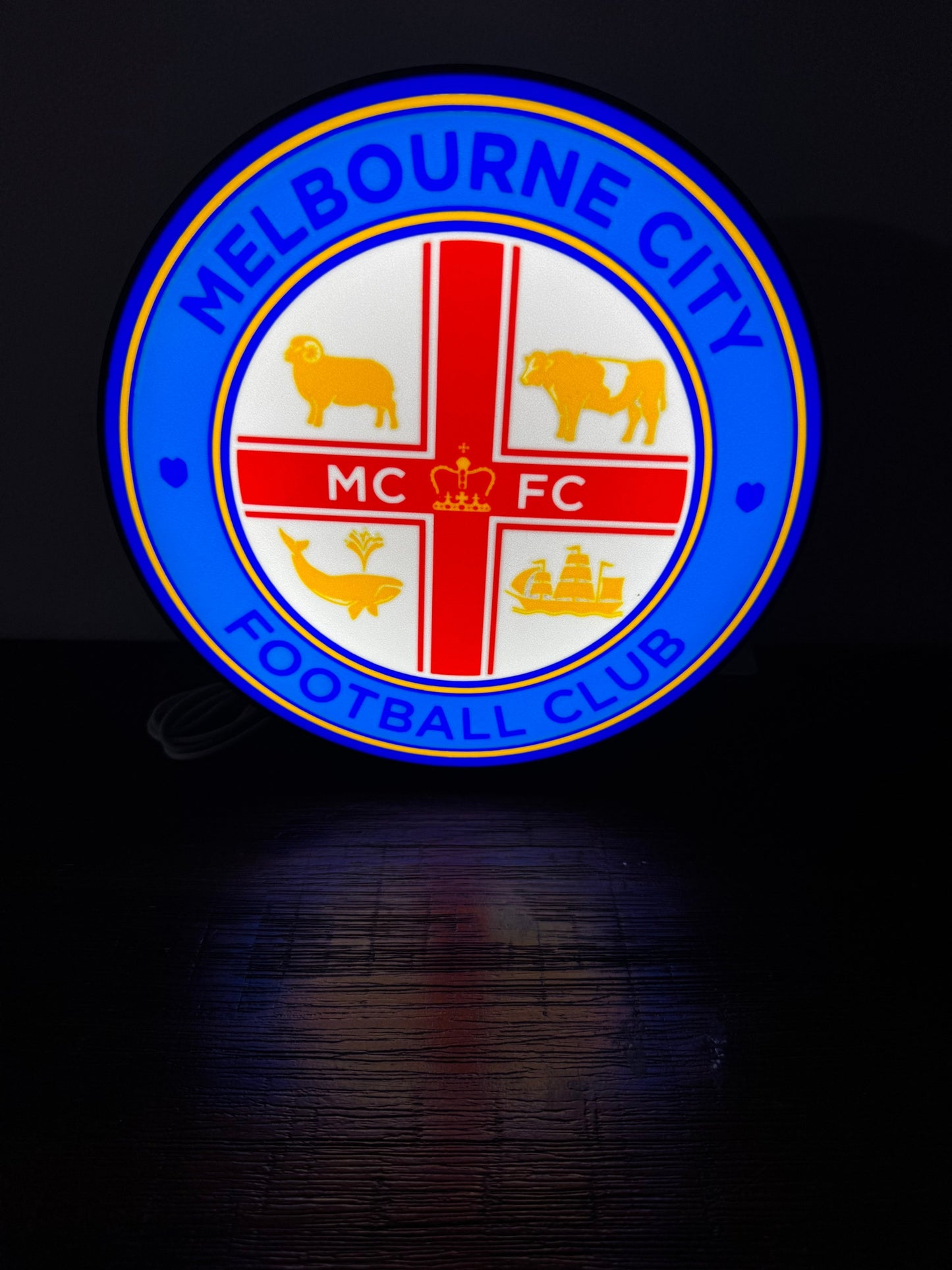 Melbourne City FC Emblem - LED Light Up Sign - USB Powered
