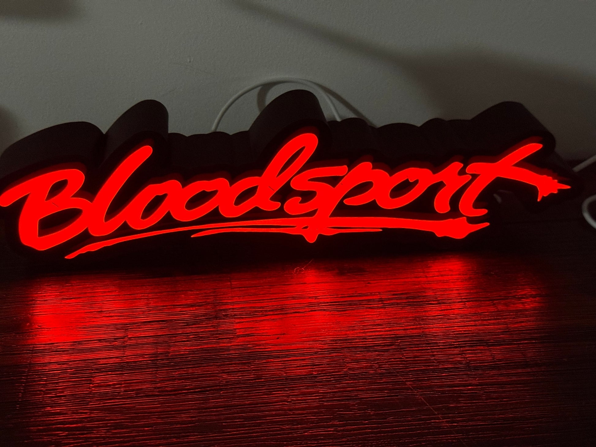 Bloodsport - LED Light Up Sign - USB Powered
