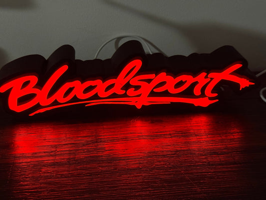Bloodsport - LED Light Up Sign - USB Powered