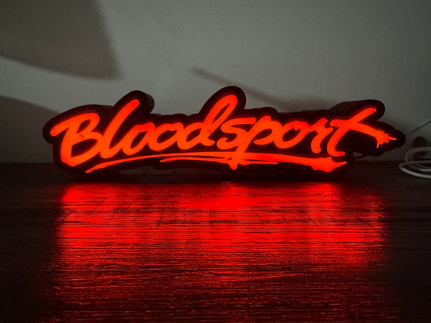 Bloodsport - LED Light Up Sign - USB Powered