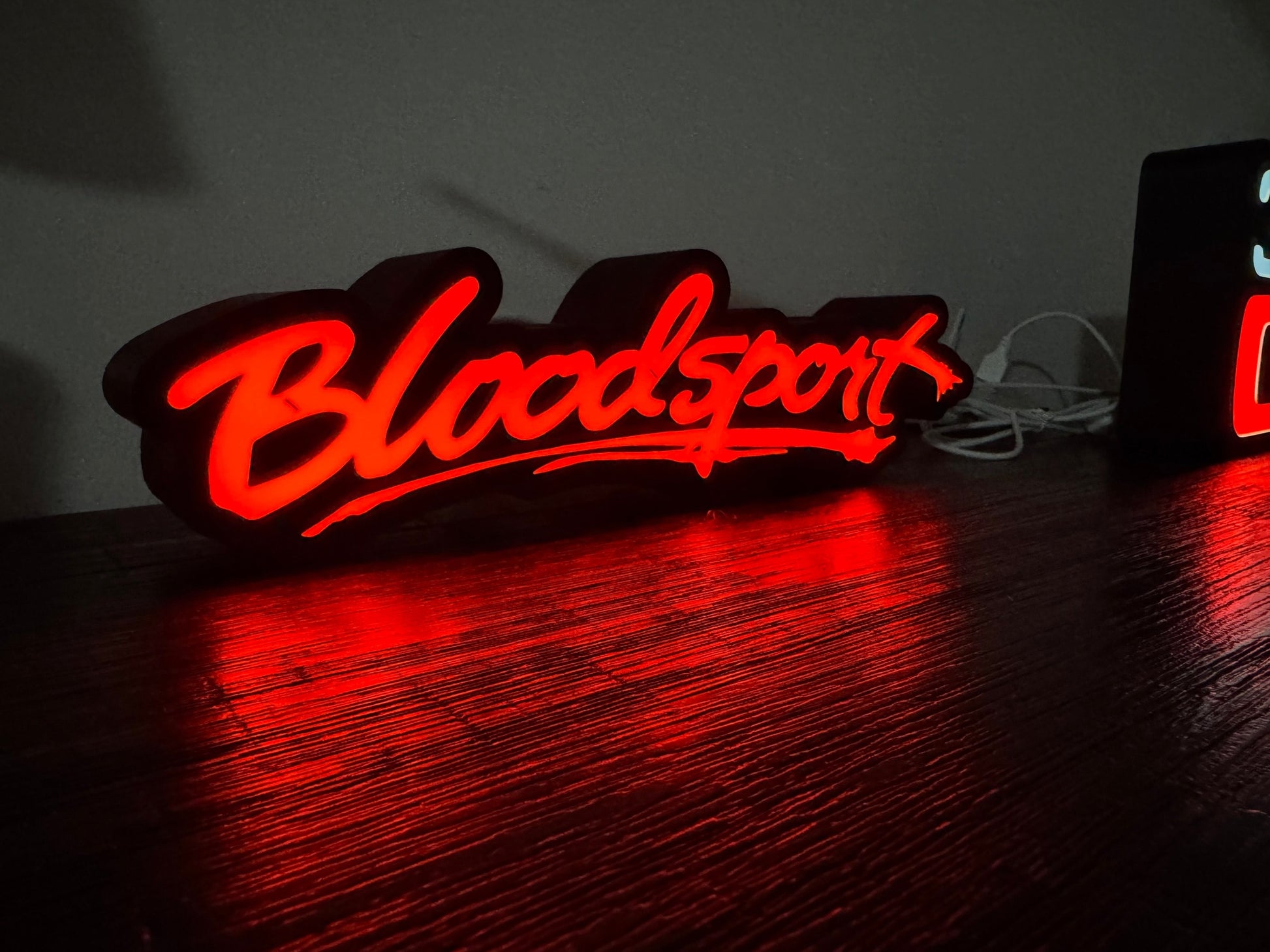 Bloodsport - LED Light Up Sign - USB Powered