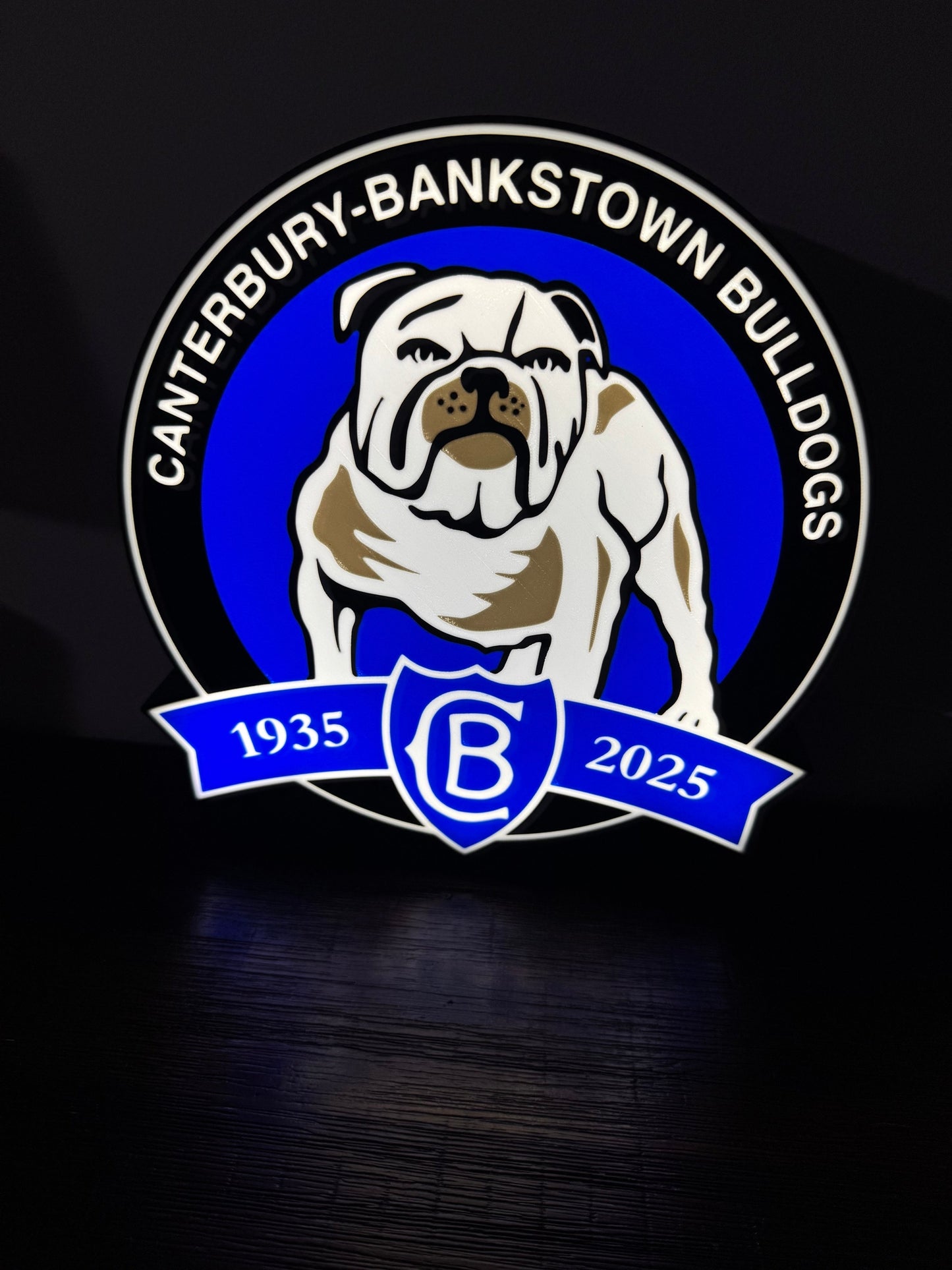 Canterbury-Bankstown Bulldogs Logo - LED Light Up Sign - USB Powered