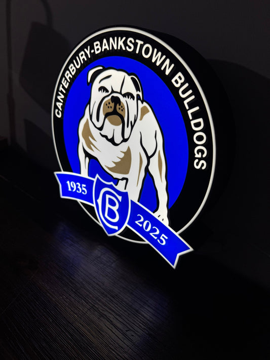 Canterbury-Bankstown Bulldogs Logo - LED Light Up Sign - USB Powered