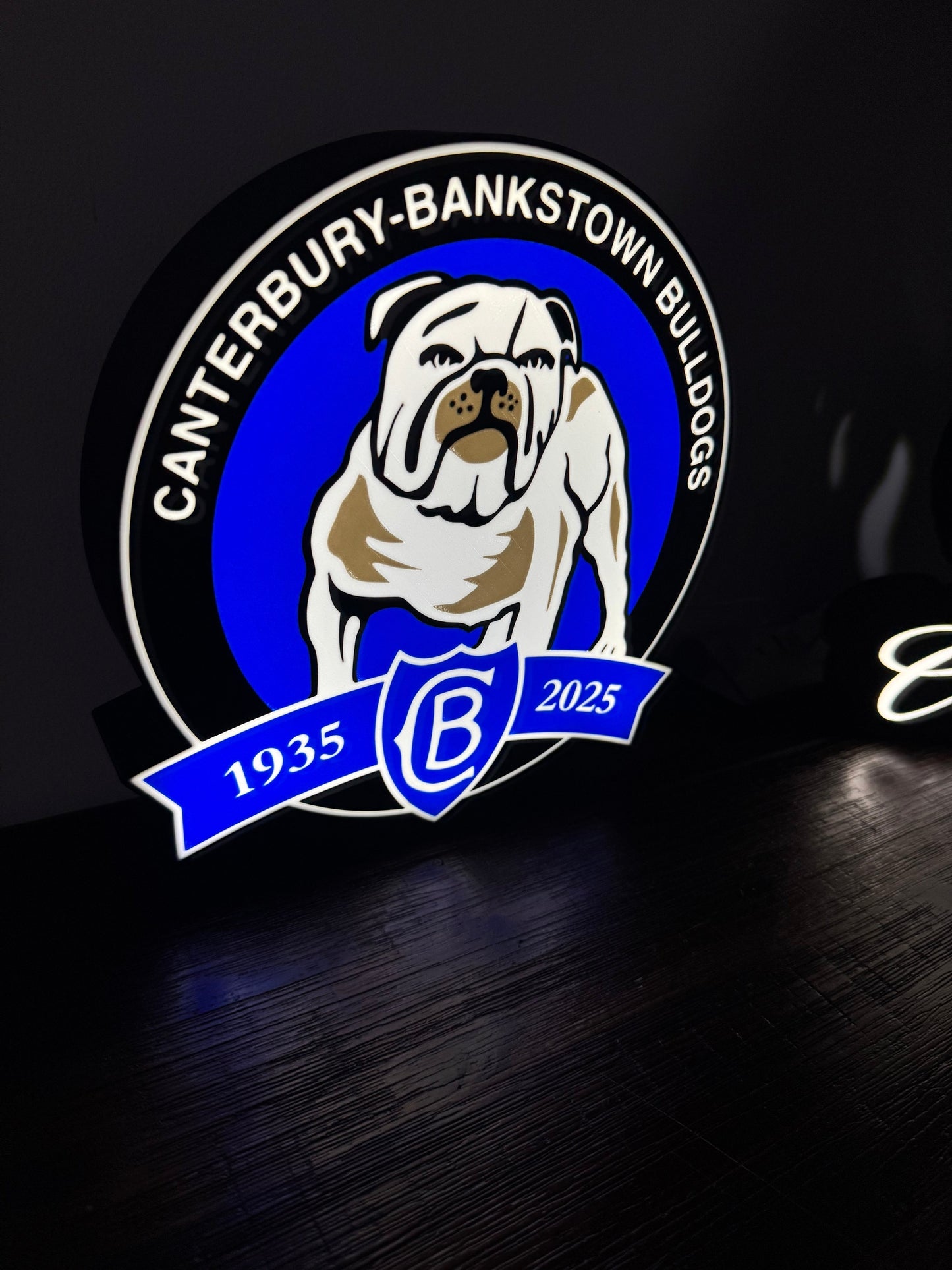 Canterbury-Bankstown Bulldogs Logo - LED Light Up Sign - USB Powered