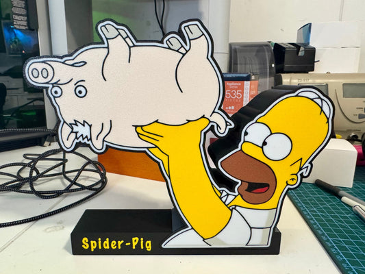 The Simpsons: Spider-Pig - LED Light Up Sign - USB Powered