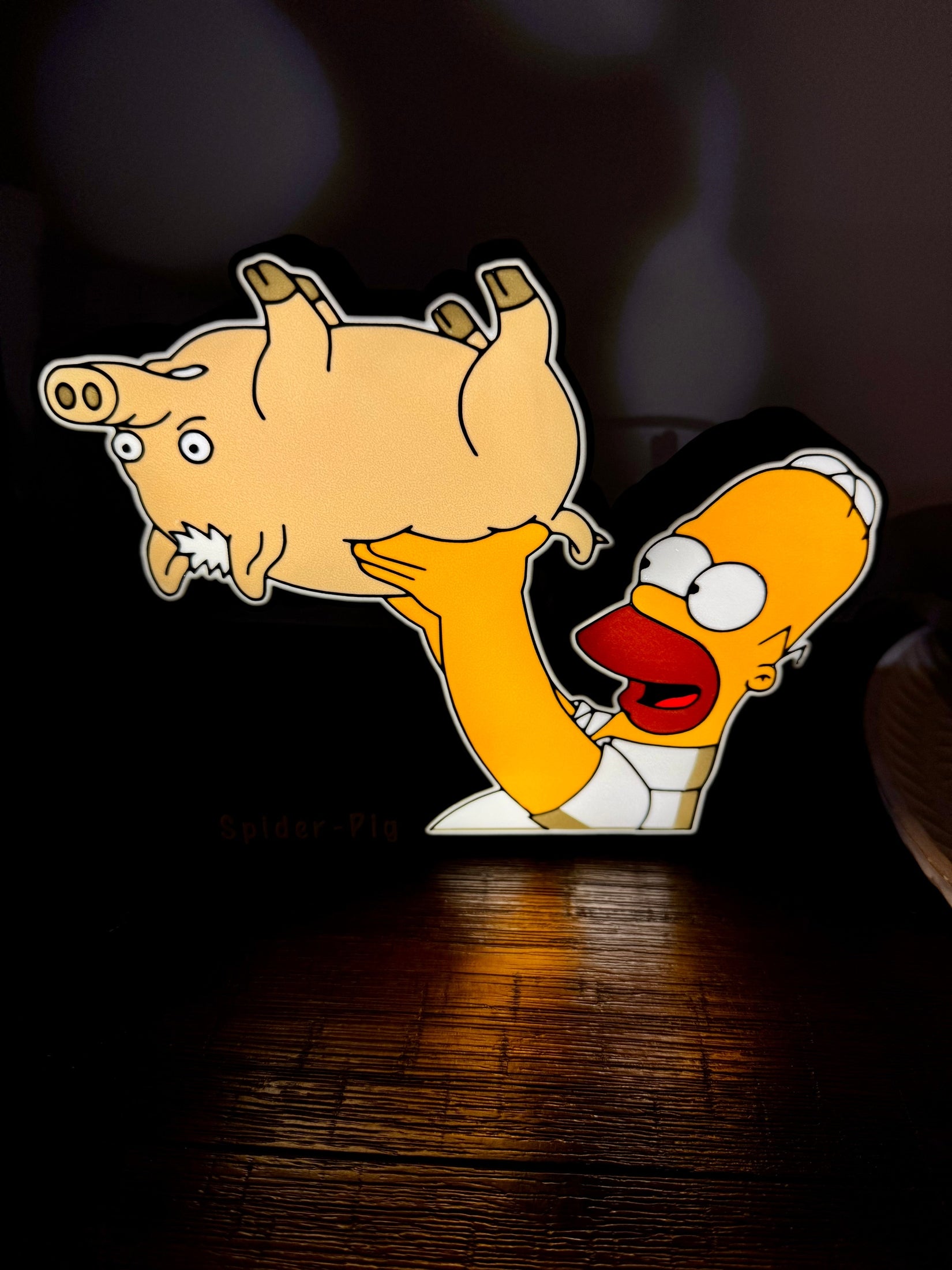 The Simpsons: Spider-Pig - LED Light Up Sign - USB Powered