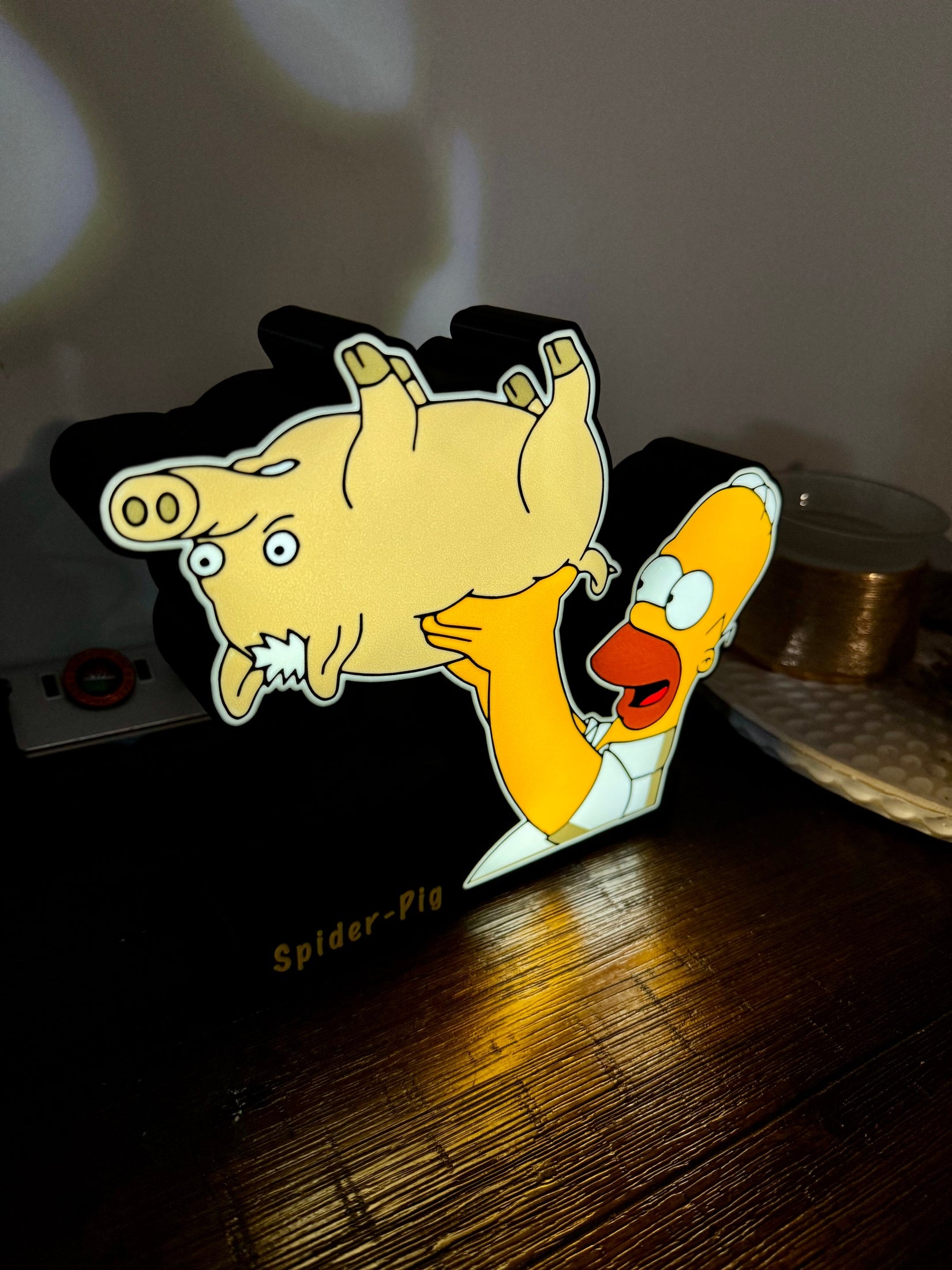 The Simpsons: Spider-Pig - LED Light Up Sign - USB Powered