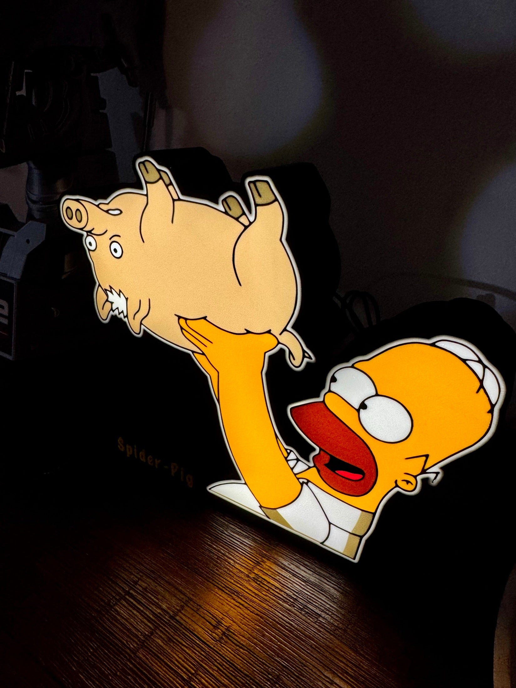 The Simpsons: Spider-Pig - LED Light Up Sign - USB Powered