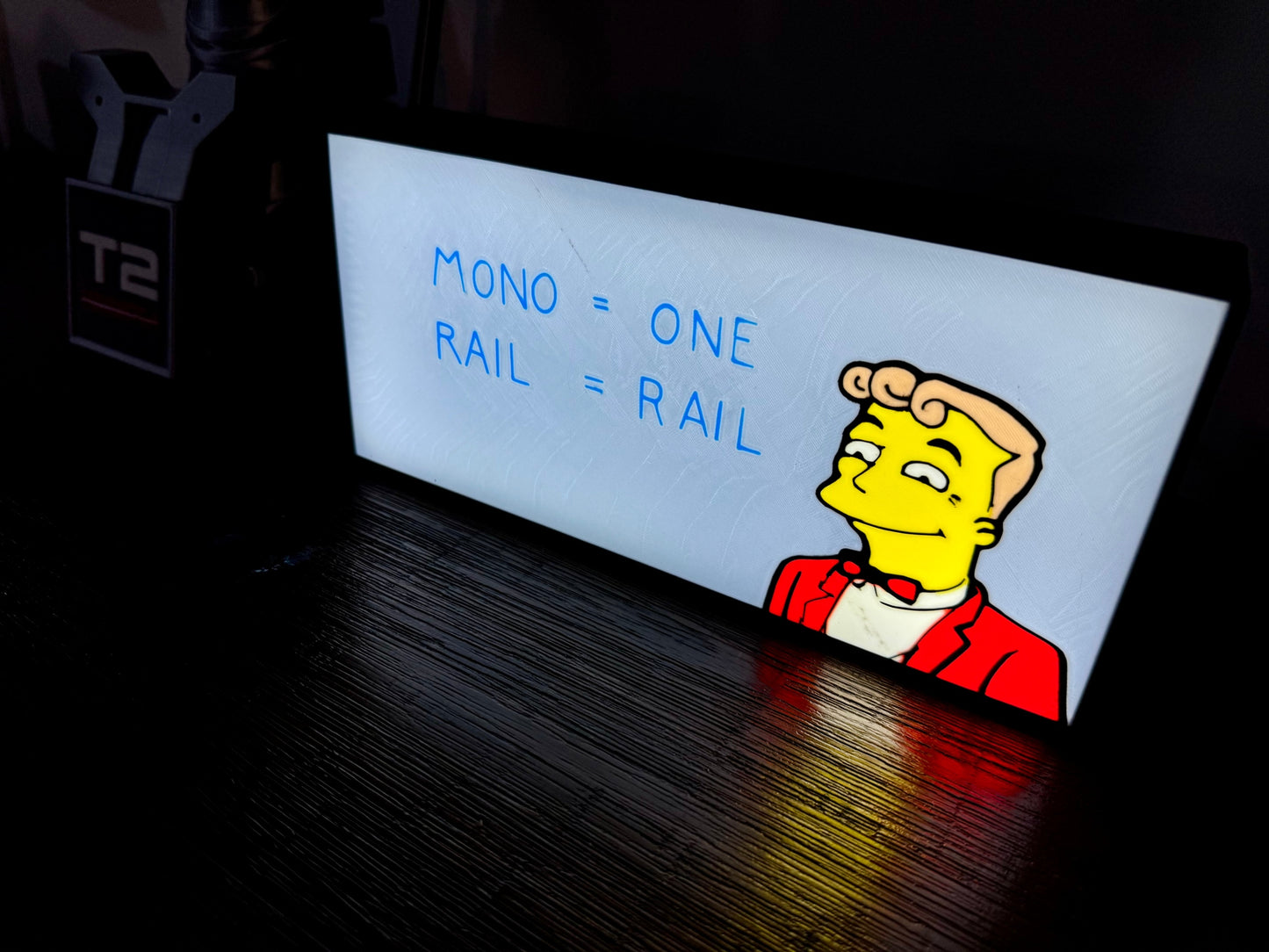The Simpsons: Monorail Education - LED Light Up Sign - USB Powered