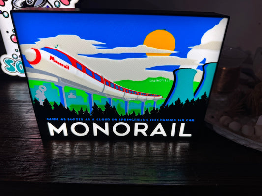 The Simpsons: Monorail Poster - LED Light Up Sign - USB Powered