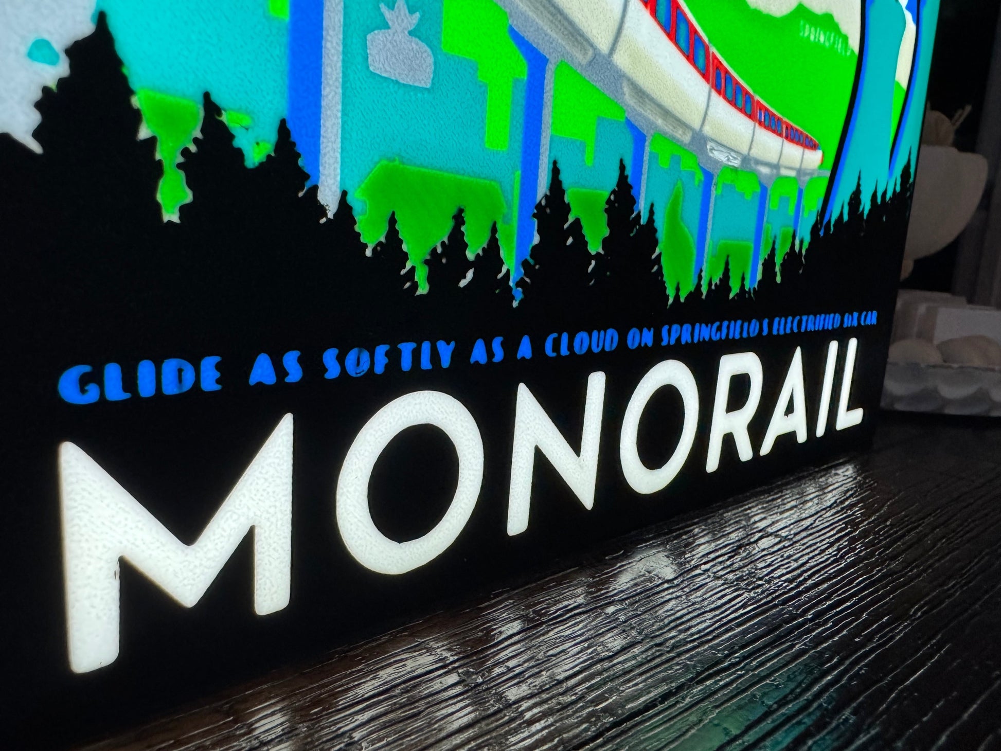The Simpsons: Monorail Poster - LED Light Up Sign - USB Powered