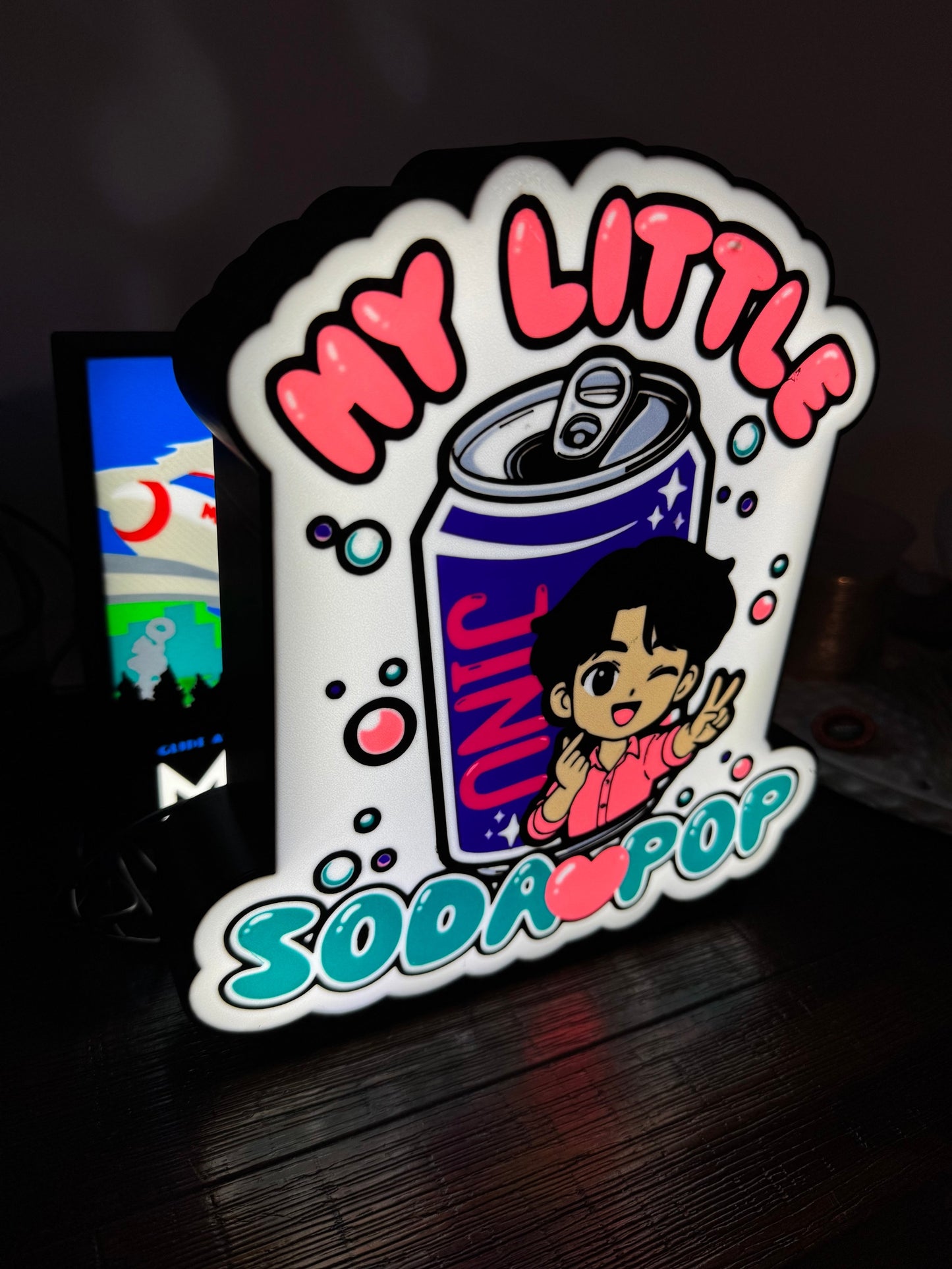 Saja Boys — My Little Soda Pop K‑Pop Demon Hunters - LED Light Up Sign - USB Powered