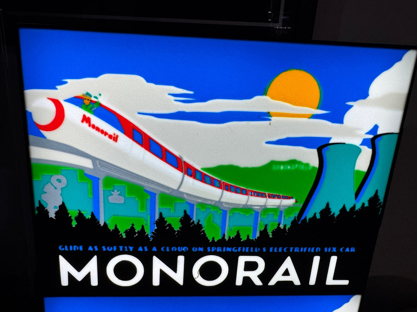 The Simpsons: Monorail Poster - LED Light Up Sign - USB Powered