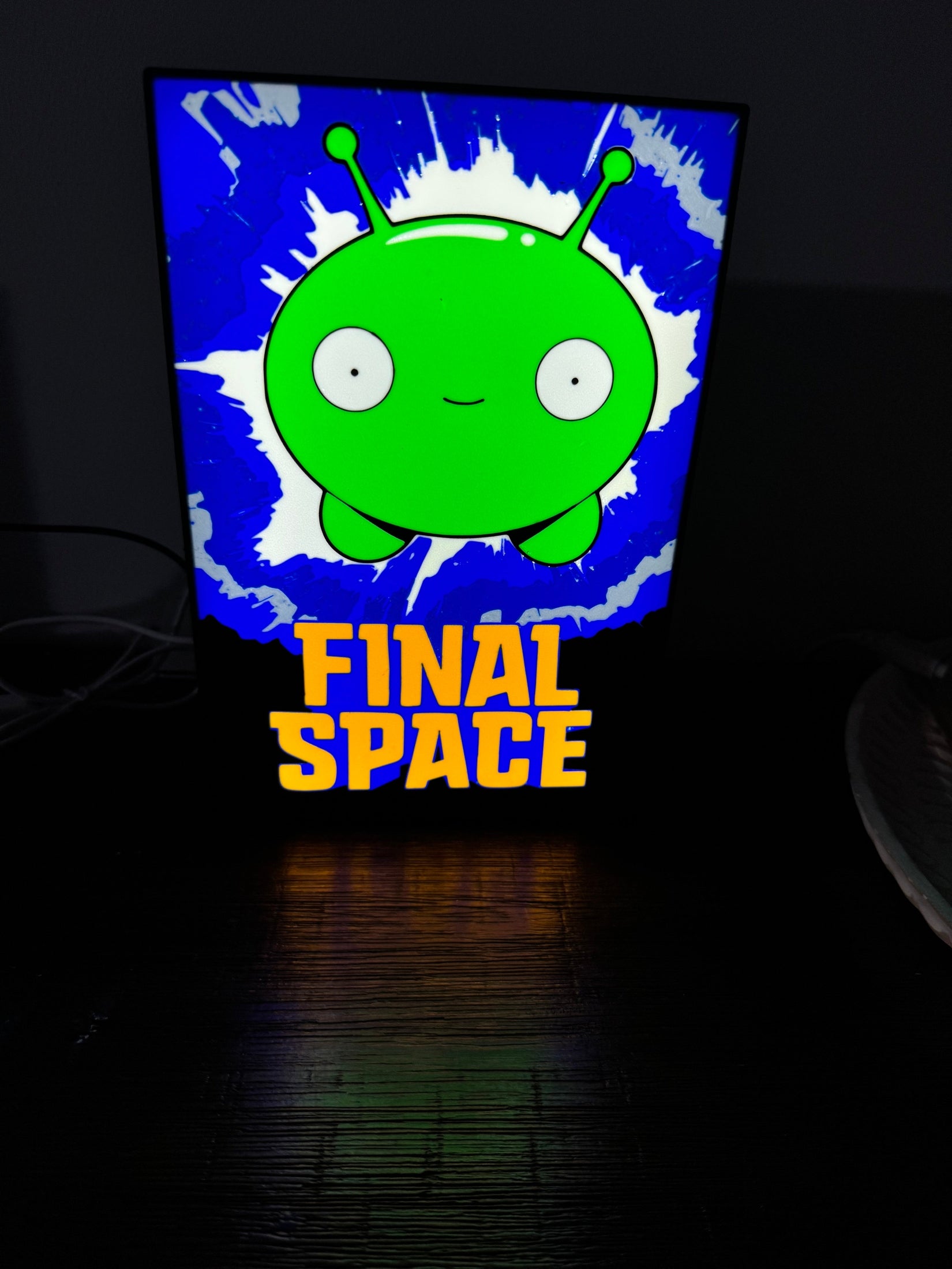 Final Space Mooncake - LED Light Up Sign - USB Powered
