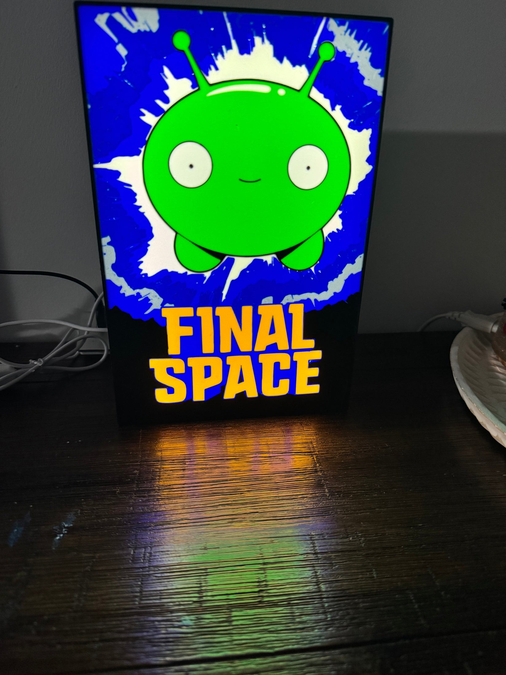 Final Space Mooncake - LED Light Up Sign - USB Powered