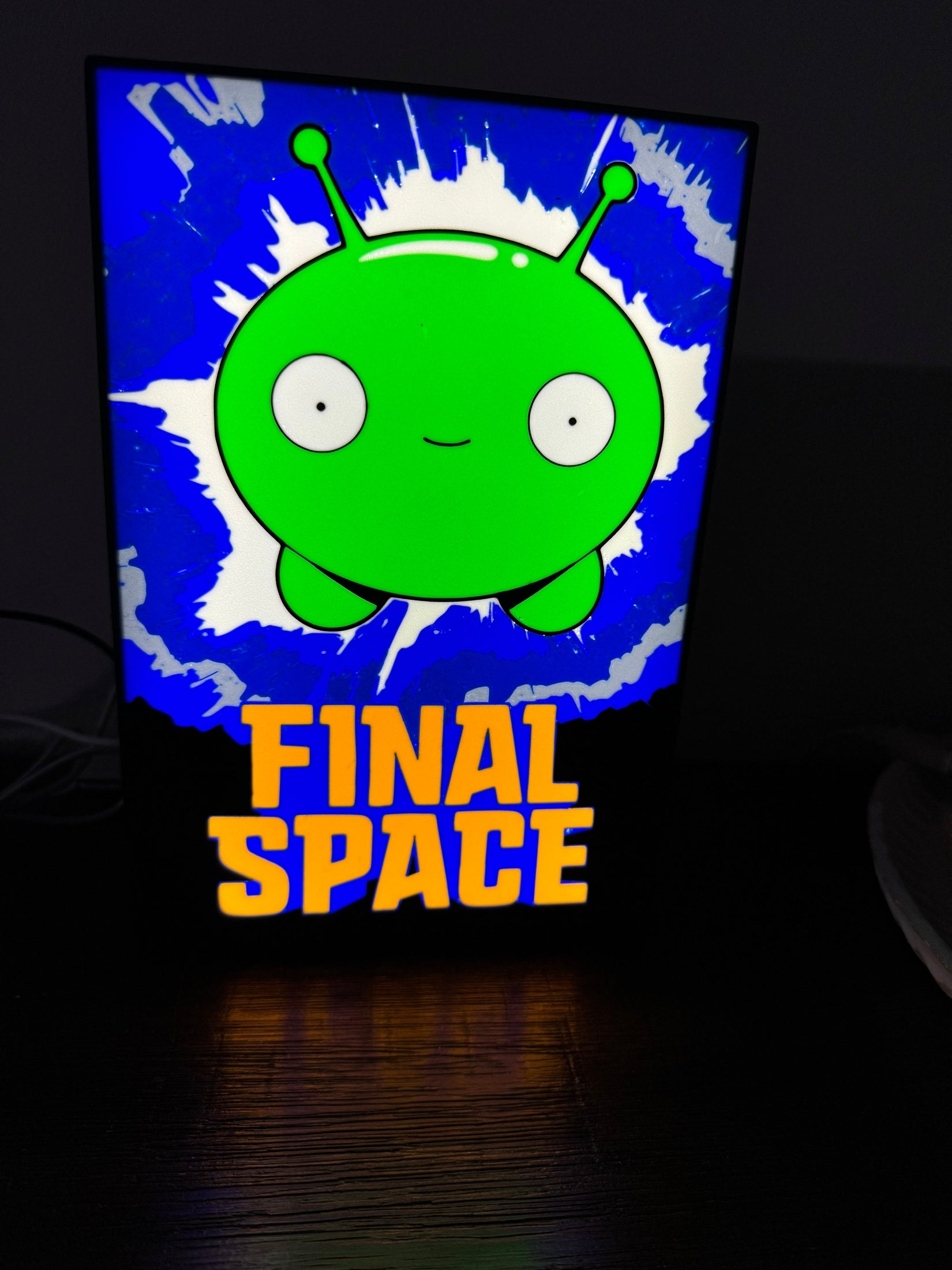 Final Space Mooncake - LED Light Up Sign - USB Powered