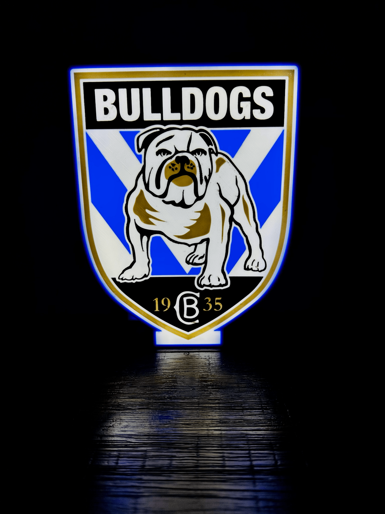 Bulldogs NRL Team Logo - Light Box / Night Light